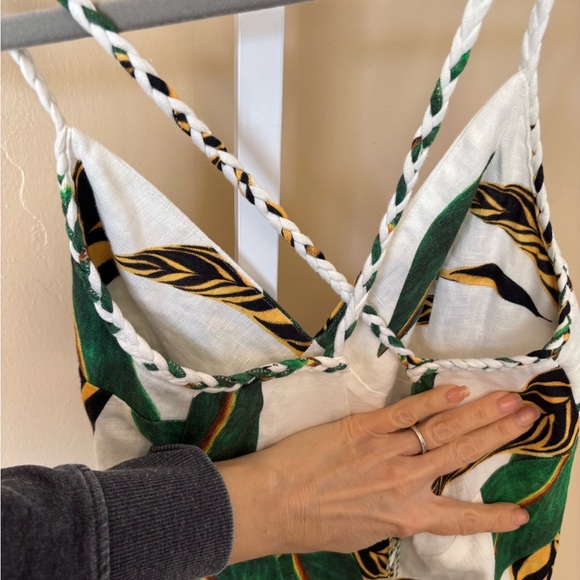 Farm Rio  Green Leaf Backless Dress - Picture 3 of 7